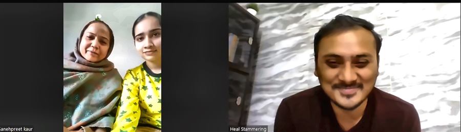 Heal Stammering online training video call session 46
